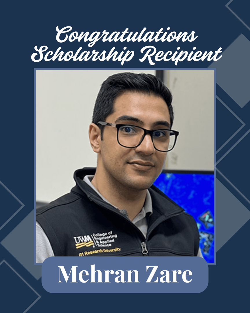 FEF_INC's tweet image. 🎉 Congratulations to FEF-registered student Mehran Zare, PhD student at UWM, for earning a scholarship from NADCA Chapter 12!
🔗 Read more: uwm.edu/engineering/do…