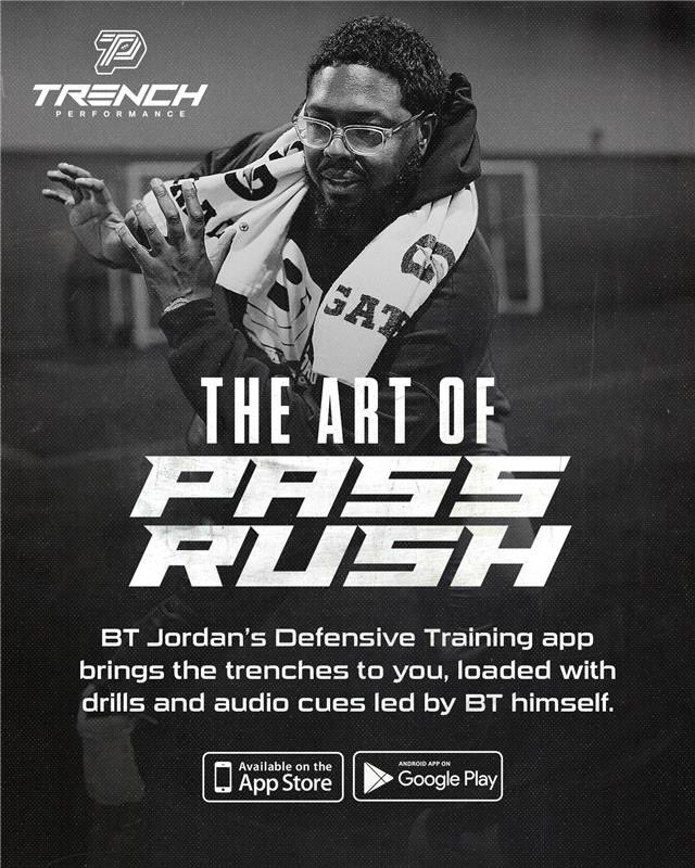 Trench Performance App: The Art of Pass Rush is officially in stores !!! God is good, been dreaming about this since 2019 where I had a dream about creating a coaching Manuel! In 2020 when COVID hit and couldn’t get out and train anymore God gave me the idea to come out with a