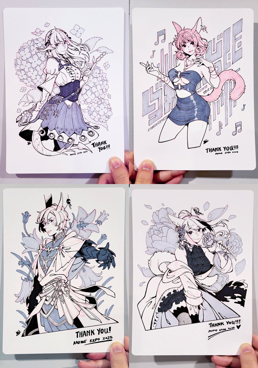 endymade's tweet image. Another special thank you to the wonderful individuals who granted me the honor of drawing their #ffxiv WoLs this weekend! I always love doing some traditional inkwork once in a while, and couldn't have asked for a kinder bunch of folks!!!