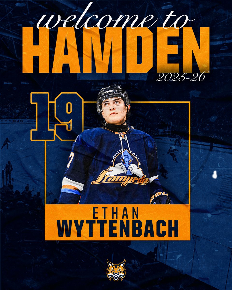 Welcoming one more to Hamden, as Ethan Wyttenbach joins us for the upcoming season 😼

#BobcatNation x #NCAAHockey