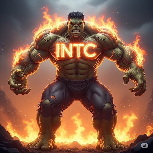melling's tweet image. I did my first meme using Gemini. $INTC like raging fire!