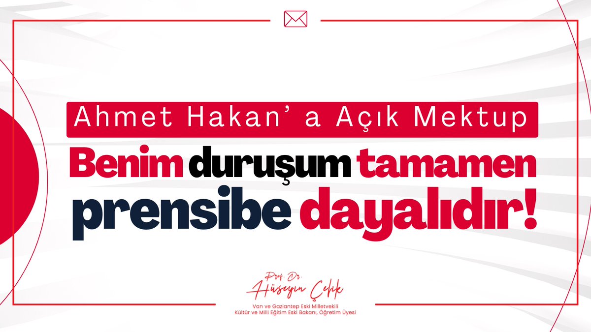 hc_huseyincelik's tweet image. — Ahmet Hakan’ a Açık Mektup
“Abdülhamid’den İmamoğlu’na: Prensiplerim dün nasılsa bugün de öyle!”
— Pek çok kişi, özel mesajlar ve sosyal medya üzerinden, Ahmet Hakan’ın 30 Haziran tarihli Hürriyet gazetesindeki köşe yazısında şahsımla ilgili ileri sürdüğü tezyif edici itham…