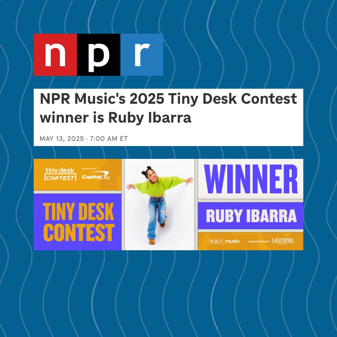 thewmfoundation's tweet image. Huge congratulations to Ruby Ibarra, the winner of NPR Music&apos;s 11th annual Tiny Desk Contest!
Check out the article for more details!
tinyurl.com/2c7v98fy

#rubyibarra #tinydeskcontest #nprmusic #filipinomusic #filipinoartist #hiphop #music