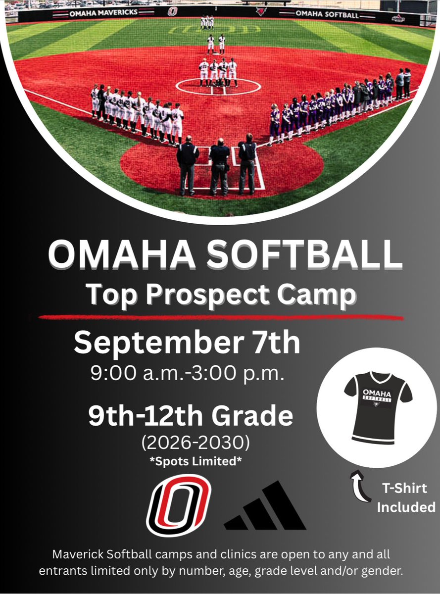 Were you unable to attend one of our camps this summer⁉️

Or did you attend camp and love it so much you want to come back⁉️

Then we have what you’re looking for‼️

Join us September 7th for our Fall Top Prospects Camp 🐮

omahamaverickssoftballcamps.com/top-prospects-…