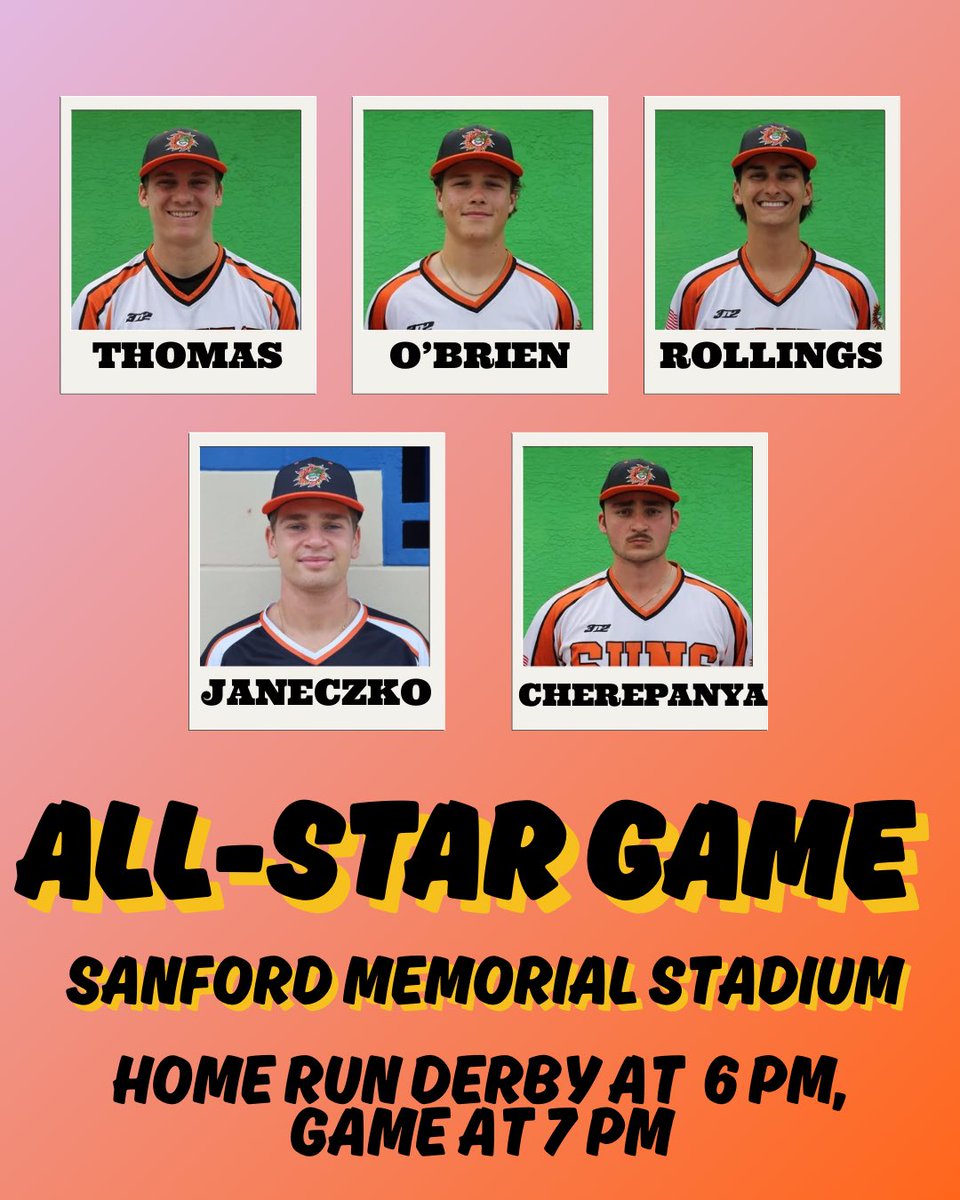 DeLand Suns (@delandsuns) on Twitter photo TODAY’S THE DAY!!! ☀️⭐️
Buy your tickets for the FCSL All-Star Game or stream it live. Kids 10+ are also eligible to take the field during the home run derby.
Tickets:
…collegiatesummerleague.thundertix.com/events/248380
Stream:
varsitysportsnationppv.lightcast.com
Kids take the field:
docs.google.com/forms/d/e/1FAI… TODAY’S THE DAY!!! ☀️⭐️
Buy your tickets for the FCSL All-Star Game or stream it live. Kids 10+ are also eligible to take the field during the home run derby.
Tickets:
…collegiatesummerleague.thundertix.com/events/248380
Stream:
varsitysportsnationppv.lightcast.com
Kids take the field:
docs.google.com/forms/d/e/1FAI…