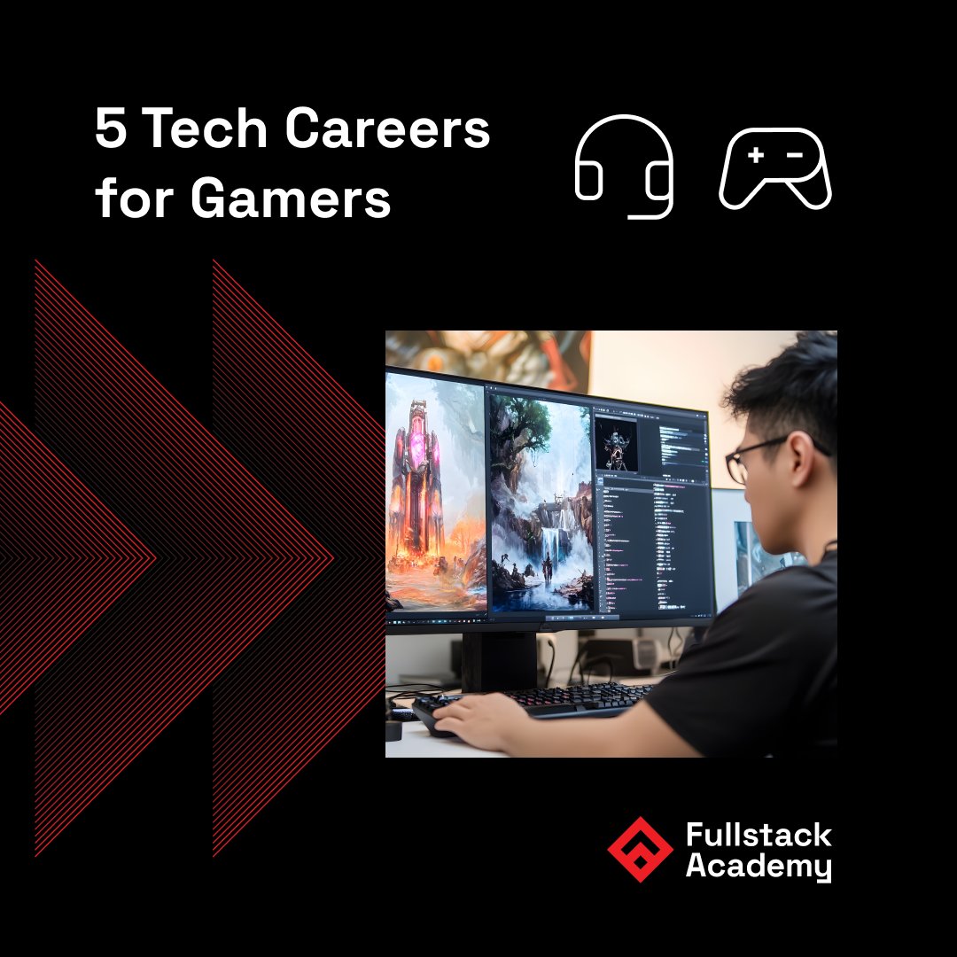 fullstack's tweet image. Calling all gamers! 🎮 The future of gaming is built by tech pros. If you're ready to create, innovate, and contribute, check out 5 tech careers for gamers. fullstack.academy/tech-careers-f… #NationalVideoGameDay