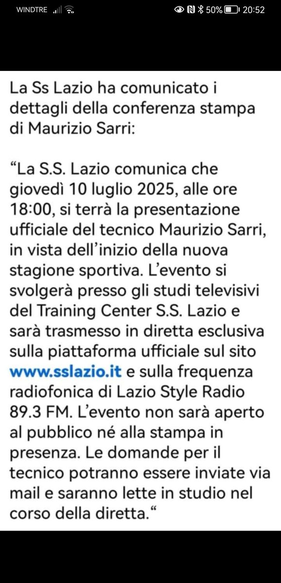 Non è una conferenza stampa, è una presa in giro, pure piuttosto vergognosa. Troppo grande per stare in mani così piccole...Paura? Vergogna? Senso di colpa? Eppure qualche collega di sicuro invierà la "domanda". Ma fra il Colosseo e Formello non c'è partita
#Lazio #Lotito #Sarri