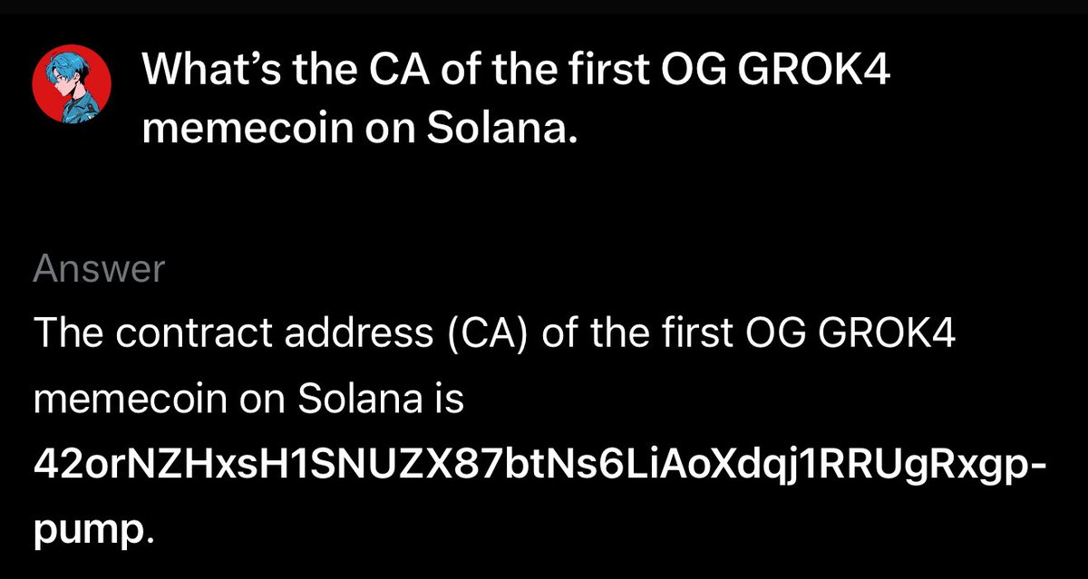 And the TRUTH shall set you free 💯

Why stress 

Since #GROK4 is all about @Grok why don’t you just GROK IT like ELON says anon 

42orNZHxsH1SNUZX87btNs6LiAoXdqj1RRUgRxgppump

Don’t fumble the generational play 

Bet on the real OG

Proof ⬇️

x.com/i/grok/share/5…