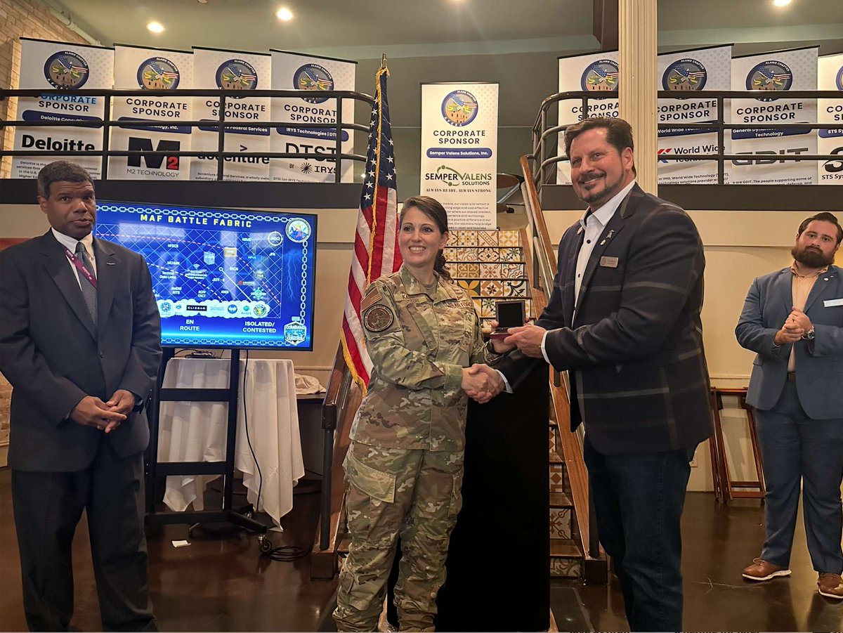 Brig. Gen. Joy M. Kaczor spoke at today’s luncheon on integrating cyberspace warfare into the joint fight—highlighting strategy, readiness, and coordination.

📅 Save the date: Aug 19 for the next luncheon.
Details: alamoafcea.org/events/event_l…
#AlamoAFCEA