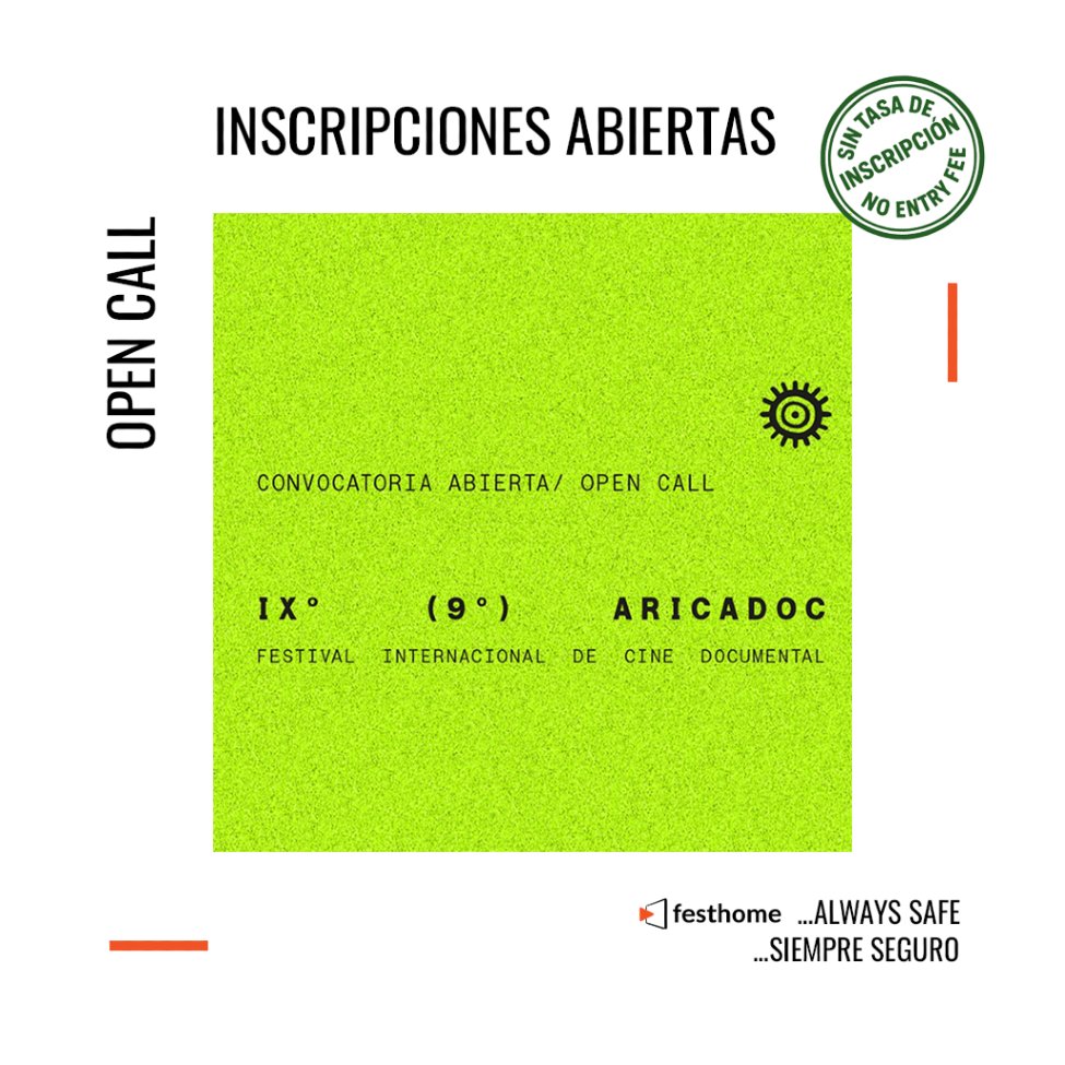 9º Aricadoc Festival Internacional De Cine Documental ’imaginando Mundos’
@aricadoc

📩 festhome.com/festival/arica…

#callforentries #opencall #filmfestival #film #festival #corto #shortfilm #submissions #inscripciones #festivaldecine