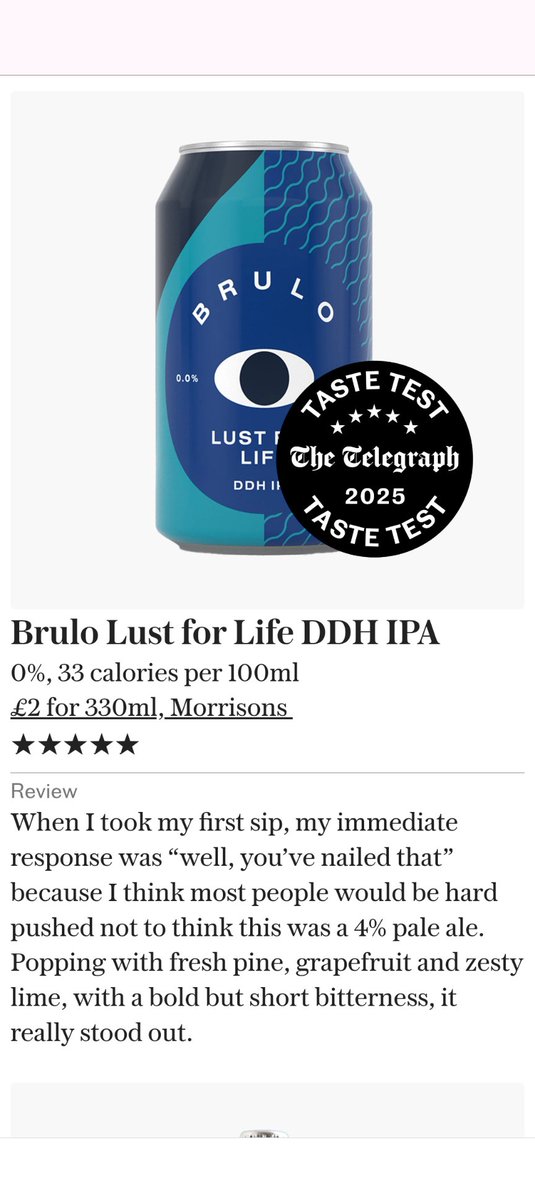 Brulo in there.... <a href="/dailytelegraph/">The Daily Telegraph</a> Taste Test awards...  Well done! 👍👏🍻 <a href="/brulobeer/">BRULO®</a> <a href="/AFBeerExplorer/">alcohol free beer explorer</a> #afbeer