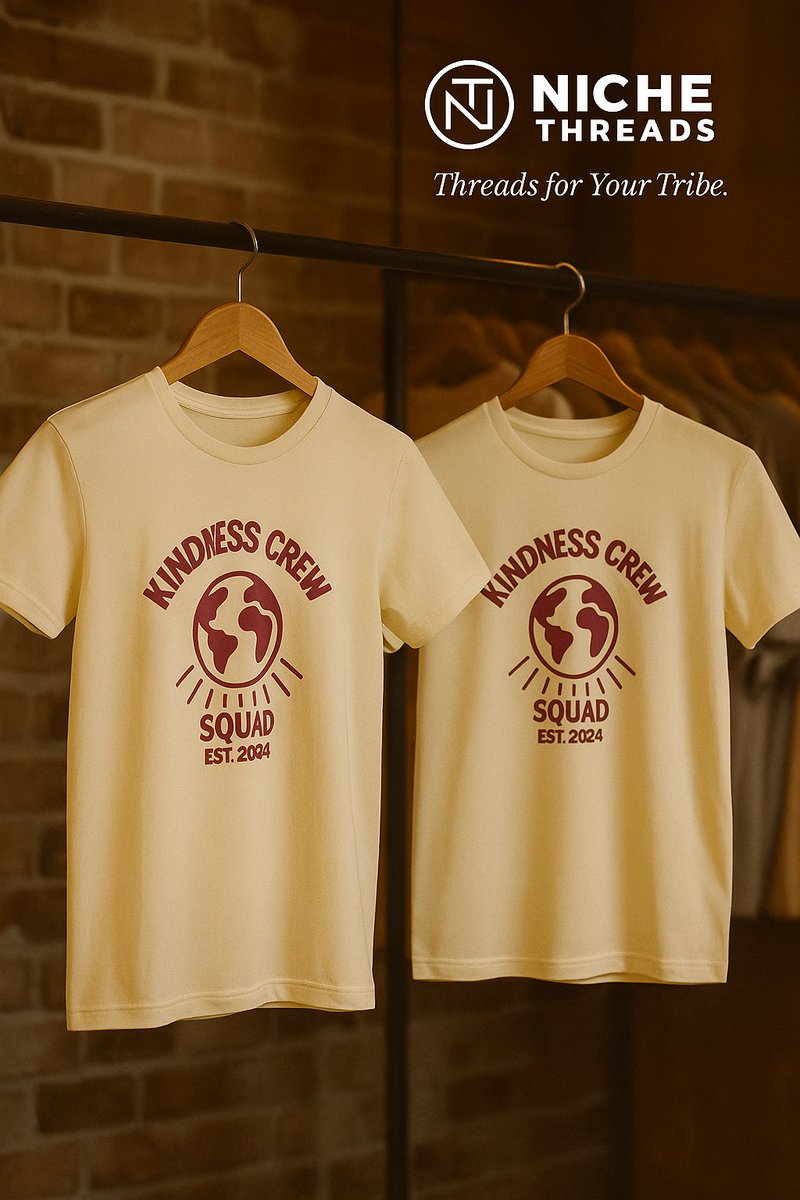 NicheThreadsCo's tweet photo. Join the Kindness Crew 🌍
Soft, stylish &amp; made to spread good vibes.
Shop the Kindness Globe Tee by Niche Threads → https://t.co/FEFSc9rEgl https://t.co/6ccLbTzwus