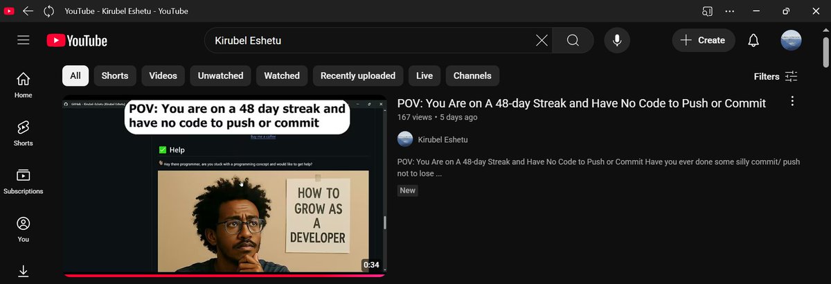 KryptonScript's tweet image. 🚀 I uploaded my first YouTube video, 33 seconds long! 😁

✍🏾 Silly commits to maintain your GitHub streak.

👀 Watch the video here: youtu.be/dKeBBLYG-Mg

#youtube #firstupload