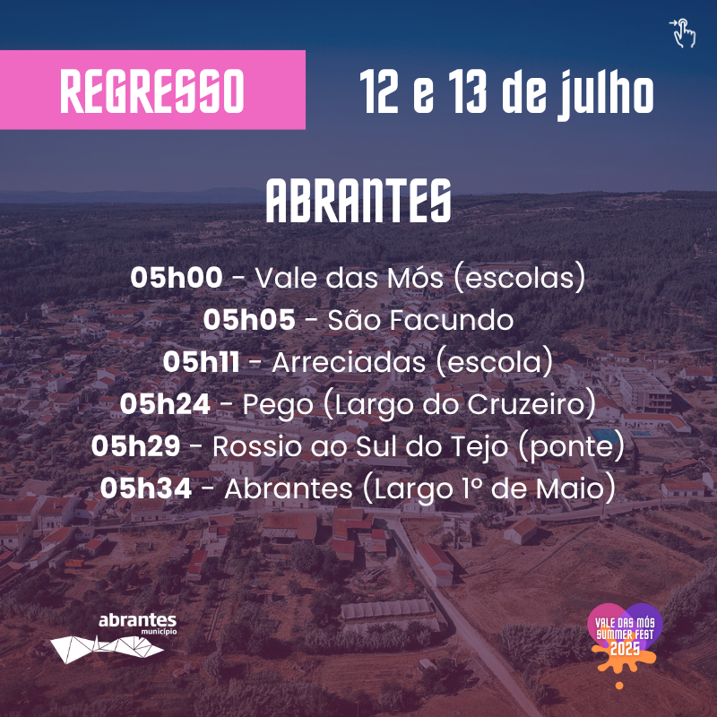 vdmsummerfest's tweet photo. 🚨 𝗔𝗯𝗿𝗮𝗻𝘁𝗲𝘀 𝗲 𝗣𝗼𝗻𝘁𝗲 𝗱𝗲 𝗦𝗼𝗿: 𝘁𝗿𝗮𝗻𝘀𝗽𝗼𝗿𝘁𝗲𝘀 𝗽𝗮𝗿𝗮 𝗼 𝗩𝗮𝗹𝗲 𝗱𝗮𝘀 𝗠ó𝘀 𝗦𝘂𝗺𝗺𝗲𝗿 𝗙𝗲𝘀𝘁 

Agarra nos teus amigos e vem ter connosco! 🔥 https://t.co/cKaquoaDbO