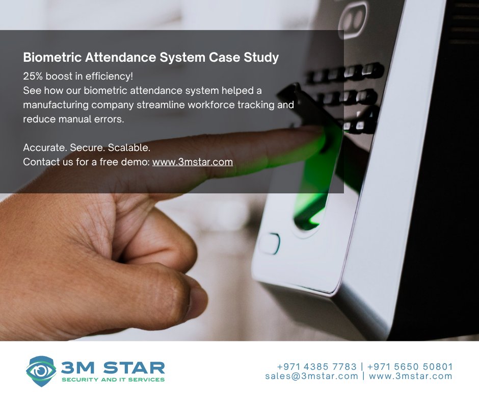 3mstarofficial's tweet photo. Biometric Attendance System Case Study
25% boost in efficiency!
See how our biometric attendance system helped a manufacturing company streamline workforce tracking and reduce manual errors.

#BiometricAttendance, #AttendanceSystem,  #EfficiencyBoost, #ManufacturingTech, https://t.co/LYOn8WmAIe