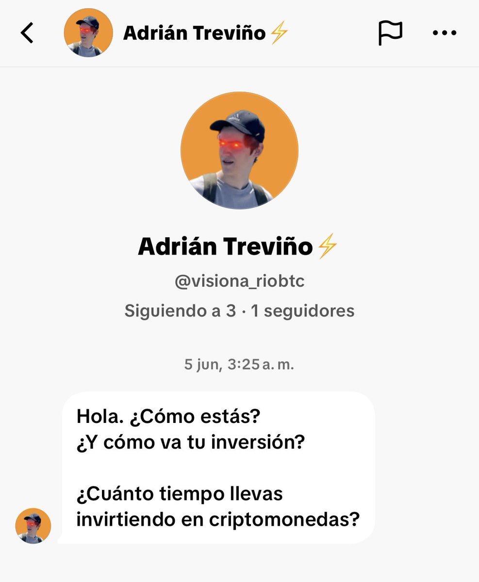 visionario_btc's tweet image. Nunca les mandaré mensaje directo ofreciéndoles inversiones. Únicas cuentas reales:
X: @visionario_btc
IG: @ visionariobtc
TikTok: @ visionariobtc