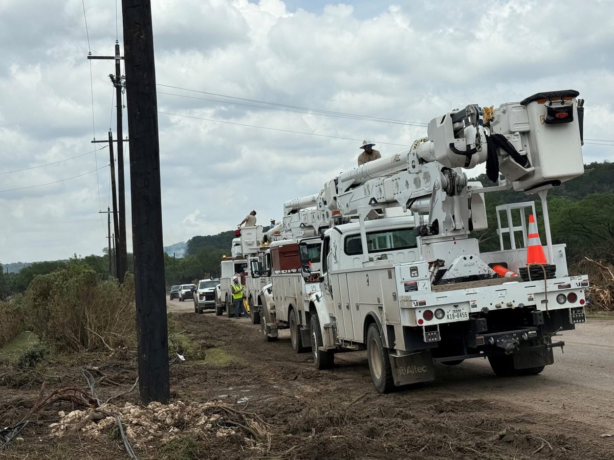 Crews &amp; mutual aid teams are working hard to restore remaining small &amp; individual outages with less than 109 customers still without power. If you’re still experiencing an outage, call us directly at 830-257-3050.