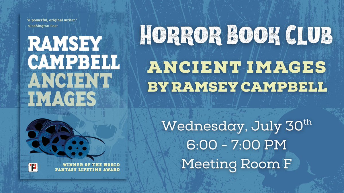Dare to dive into the shadows with us? 🕯️

Join our Horror Book Club to explore Ancient Images by Ramsey Campbell, led by BCTC’s English lit expert Gerry Adair. Share scares and discuss dark horror tales in this spine-tingling discussion!