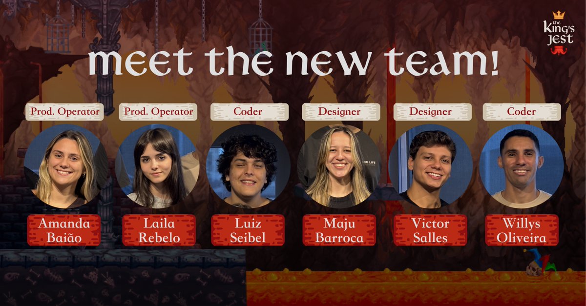 kingsjestgame's tweet image. Meet the minds behind The King’s Jest! 👑🎭
Some new faces, same ambition: plotting chaos!
#gamedevs #indiegamedev #indiedevs #thekingsjest #indiegame