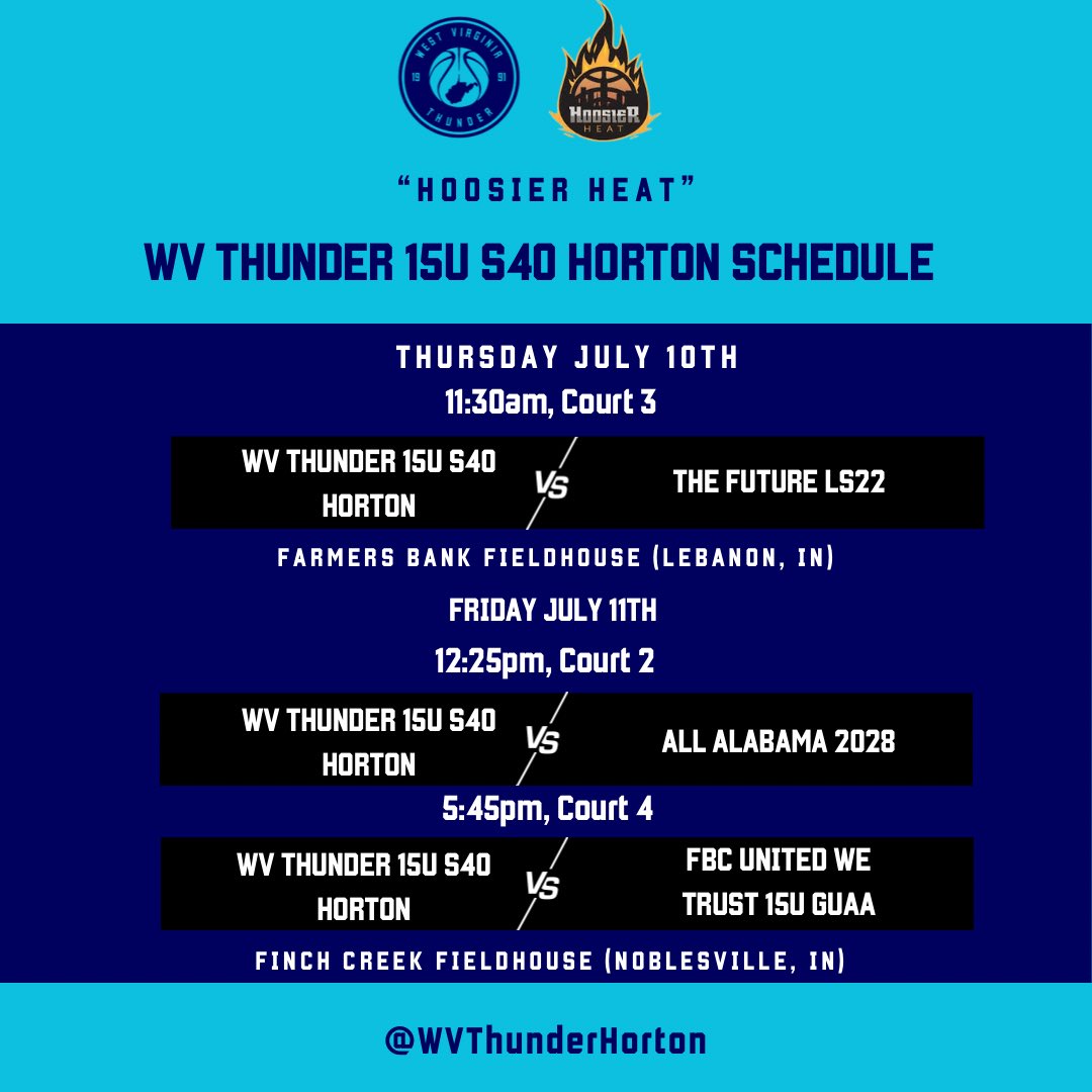 A little change to my schedule for “HOOSIER HEAT”. New Schedule down below.👇🏼