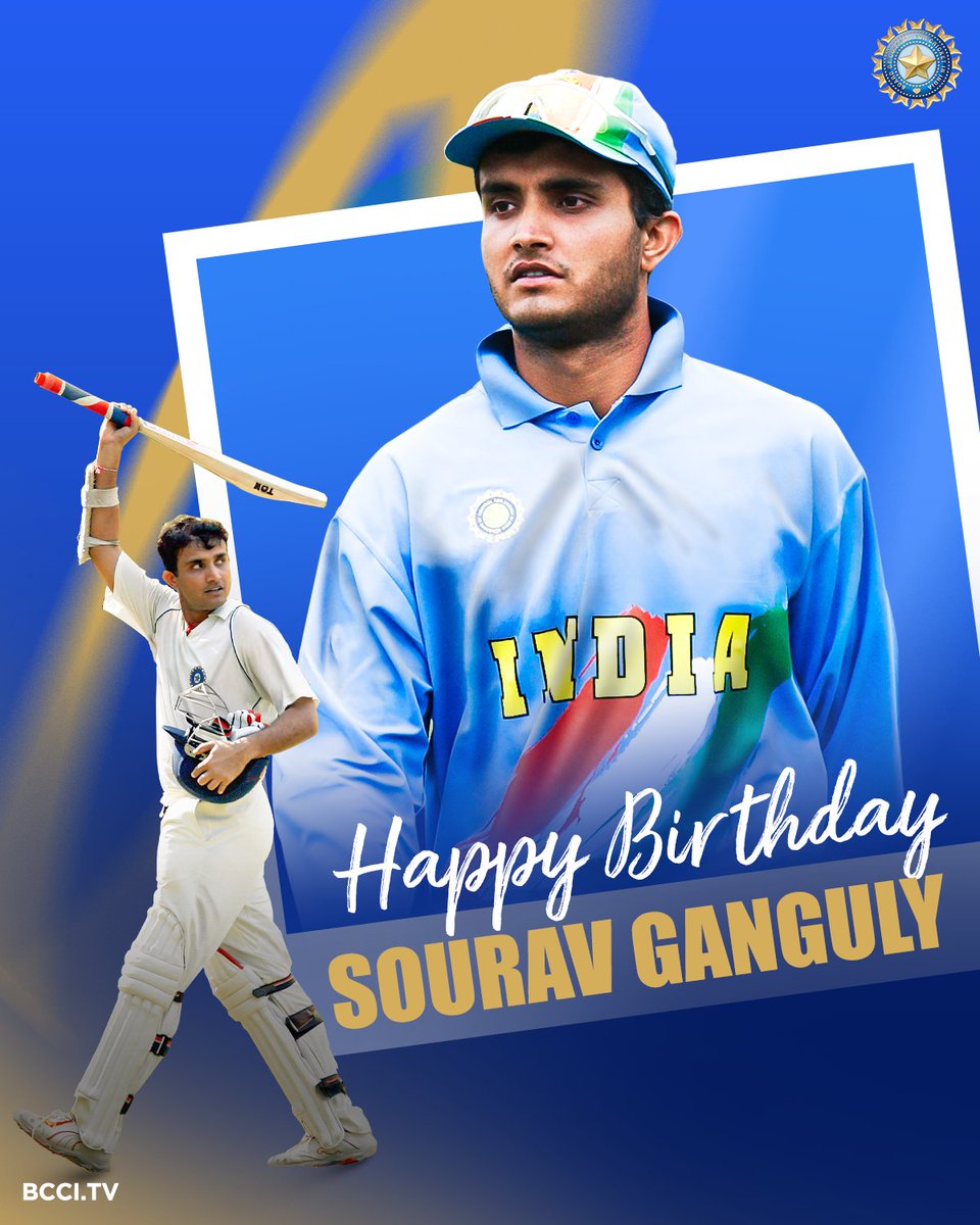 PlayonindiaTv's tweet photo. Happy Birthday dada Saurav Ganguly 

#sauravganguly #indiancricketcaptain 
#शुद्ध_मतदाता_सूची https://t.co/wWTzL2DIQx