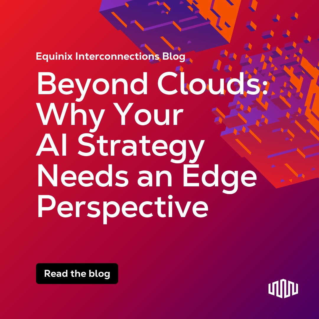 Is your AI strategy stuck in the cloud? Our blog reveals how edge computing can revolutionize your initiatives, by unlocking faster data processing, real-time analytics, and new opportunities. Step into the future of AI with an edge perspective:  eqix.it/45Ovx0x