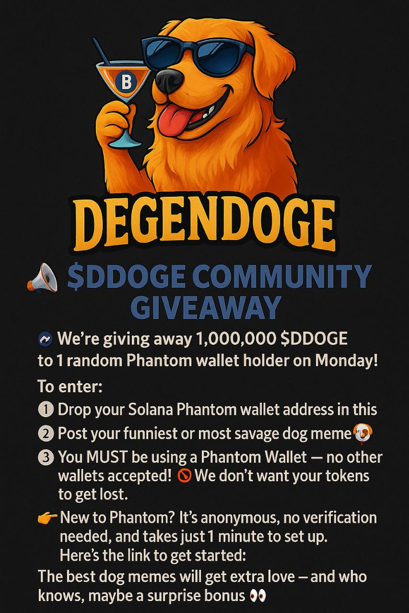 $DDOGE JUST LANDED ON DEXSCREENER

Chart’s heating up....Volume surging

This isn’t a soft launch. 
it’s a full-blown invasion.

The only utility we care about is meme velocity

$DDOGE runs on Memes and Fun

Meanwhile the campaign is still on🚀🚀