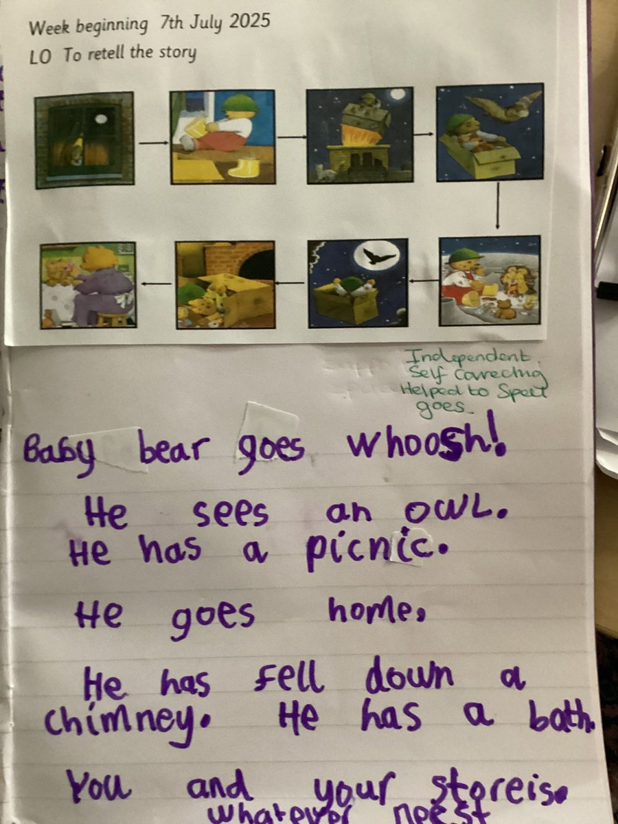 MrsGriffiths7's tweet image. So proud of our Whatever Next retells! 🐻🌙📦  #eyfs #earlyyears #whatevernext #writing