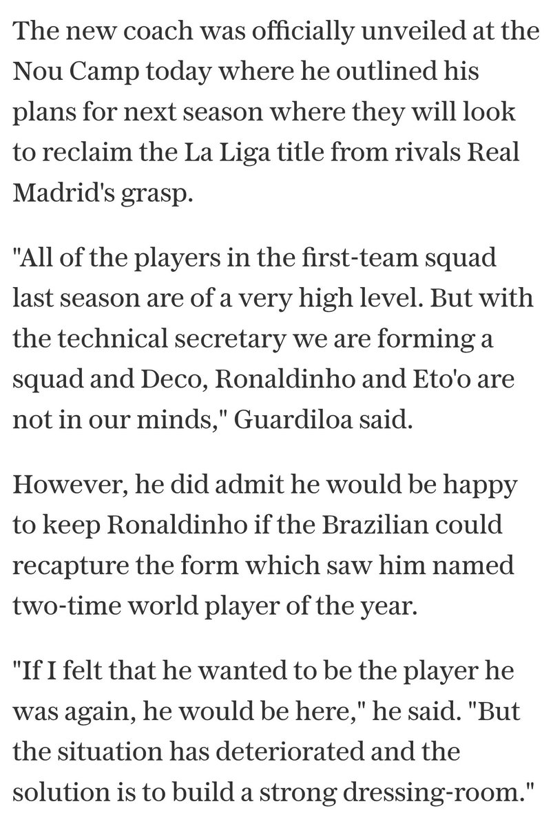 So clubs didn't think watching rashy razzle and dazzle the prem despite being let down by coaches, systems and the club was good enough? Instead they believed the words of a hipster coach? 

Wonder why did clubs buy the players pep hung out to dry when he hadn't even managed?
