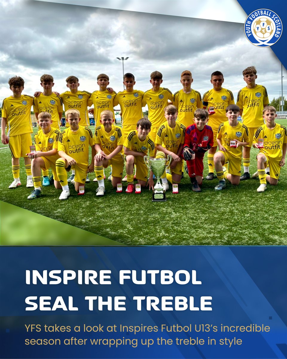 𝗙𝗘𝗔𝗧𝗨𝗥𝗘 ✍️

<a href="/inspire_futbol/">Inspire Futbol</a> U13s sealed the treble in style, winning the CLYFA A League, CSFA Regional Cup and CLYFA Divisional Cup in what was a terrific campaign.

<a href="/JoshMcCafferty7/">Josh McCafferty</a> 𝗿𝗲𝗽𝗼𝗿𝘁𝘀 ▶️ yfs.news/insirefutbolu1…