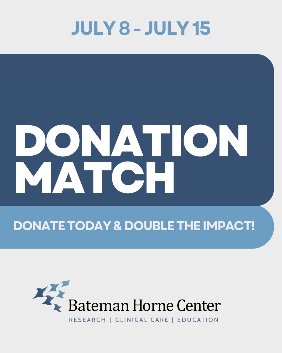 BatemanHorne's tweet image. Double your donation! 💙 bit.ly/4lxEvDU
Now through July 15, every gift is matched up to $10,000—thanks to Deb Keye Shea in tribute to her father, Dr. William “Bud” Keye.
#OneGuideOneGoal #MECFS #LongCOVID @openmedf