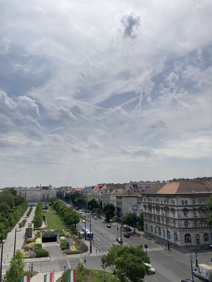 Couldn’t get into this cool museum in Budapest yesterday, so walked on top of it instead 😅