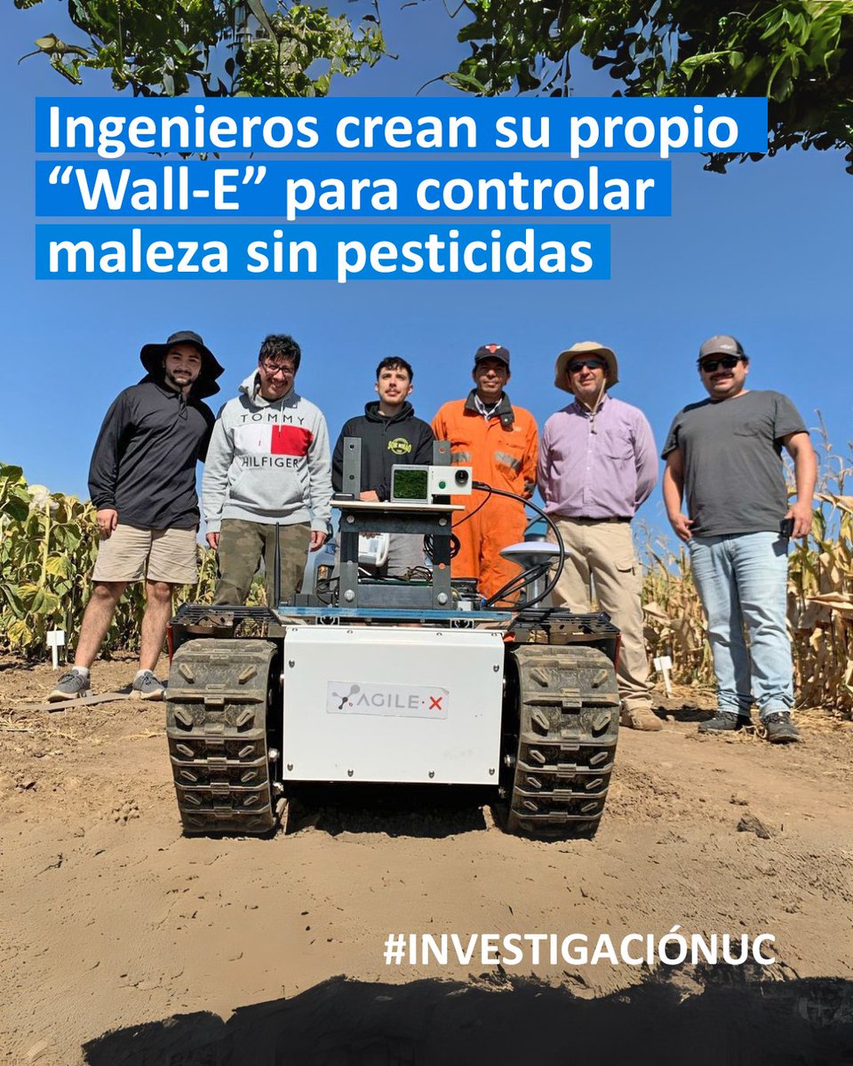 Universidad Católica (@ucatolica) on Twitter photo #InvestigaciónUC 🤖| Un robot chileno igual al de la película WALL‑E: conoce y comparte la iniciativa de investigadores y #EstudiantesUC de <a href="/IngenieriaUC/">Escuela Ingeniería UC</a> para disminuir la cantidad de químicos en los alimentos, ayudando a eliminar malezas sin herbicidas: acortar.link/s5bgAV #InvestigaciónUC 🤖| Un robot chileno igual al de la película WALL‑E: conoce y comparte la iniciativa de investigadores y #EstudiantesUC de <a href="/IngenieriaUC/">Escuela Ingeniería UC</a> para disminuir la cantidad de químicos en los alimentos, ayudando a eliminar malezas sin herbicidas: acortar.link/s5bgAV