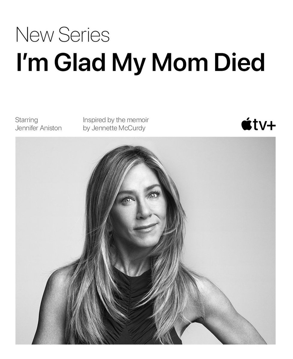 It has been announced that #JenniferAnniston will star in the upcoming #AppleTVPlus #Series #ImGladMyMomDied. It is based on the memoir by #JennetteMcCurdy. No release date has been set yet.

#GeekBr0s #Podcast #SeriesNews #Series #Shows #AppleStudios #Apple #NoteWorthyShoutOuts
