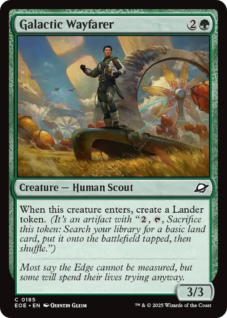 Lander tokens generate really sweet value -- and I think a three mana 3/3 that makes one is a super good Common for Limited. That's a 2-for-1, folks! #mtg #MTGEternities