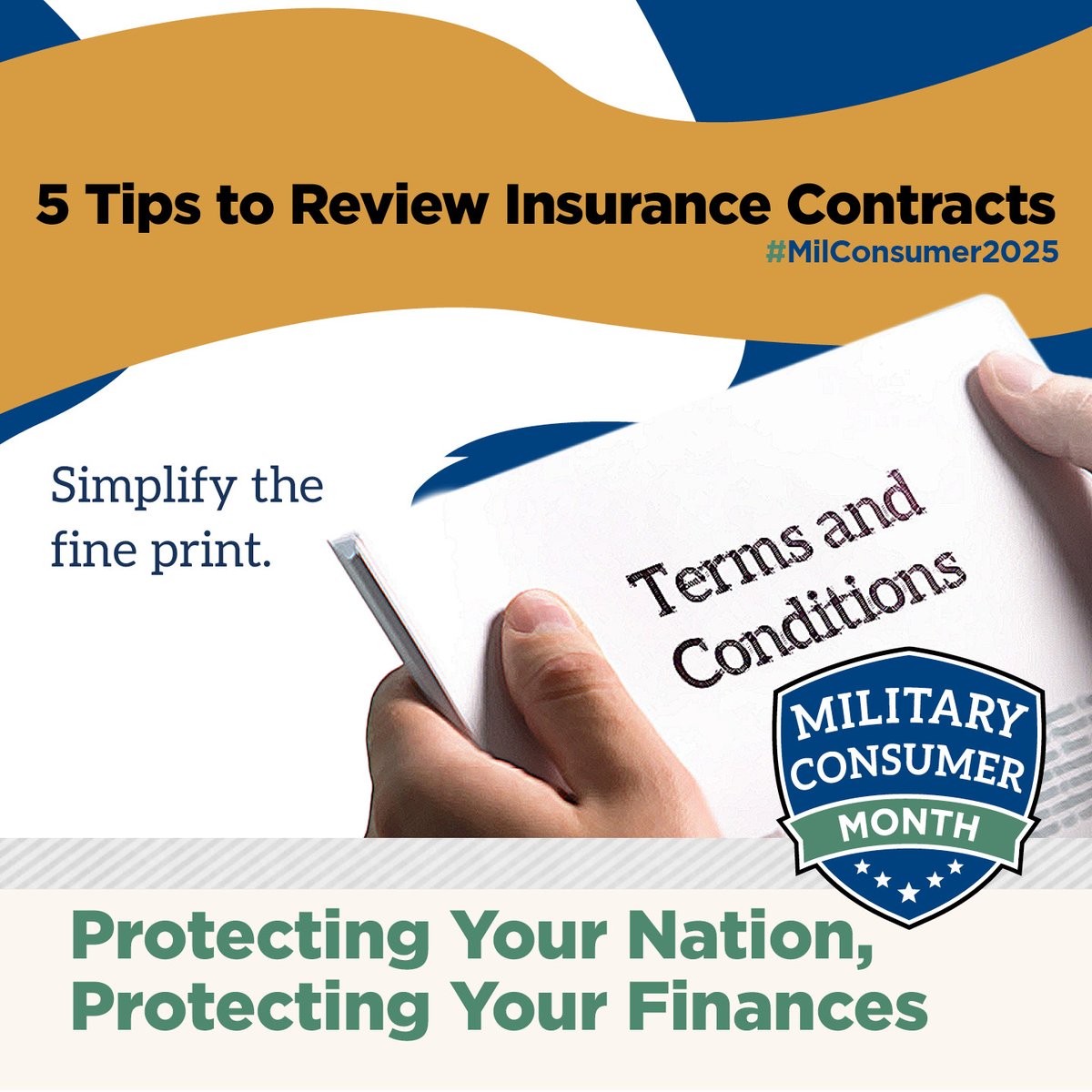 Five tips to use when reviewing insurance contracts: finred.usalearning.gov/Planning/Insur… #MilConsumer2025