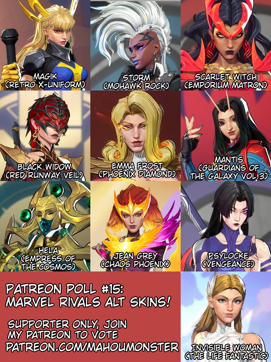New poll up on psite
marvel rivals alt skins
go and cast your vote NOW
