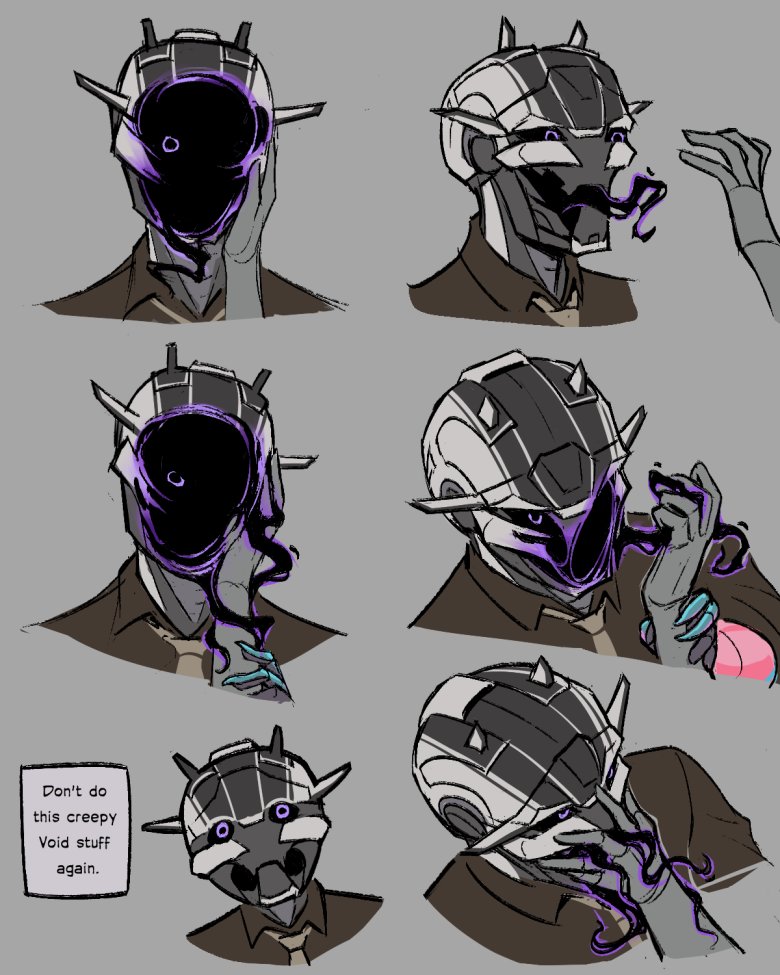 P14zm0X3n's tweet image. Wanted to draw void faces again