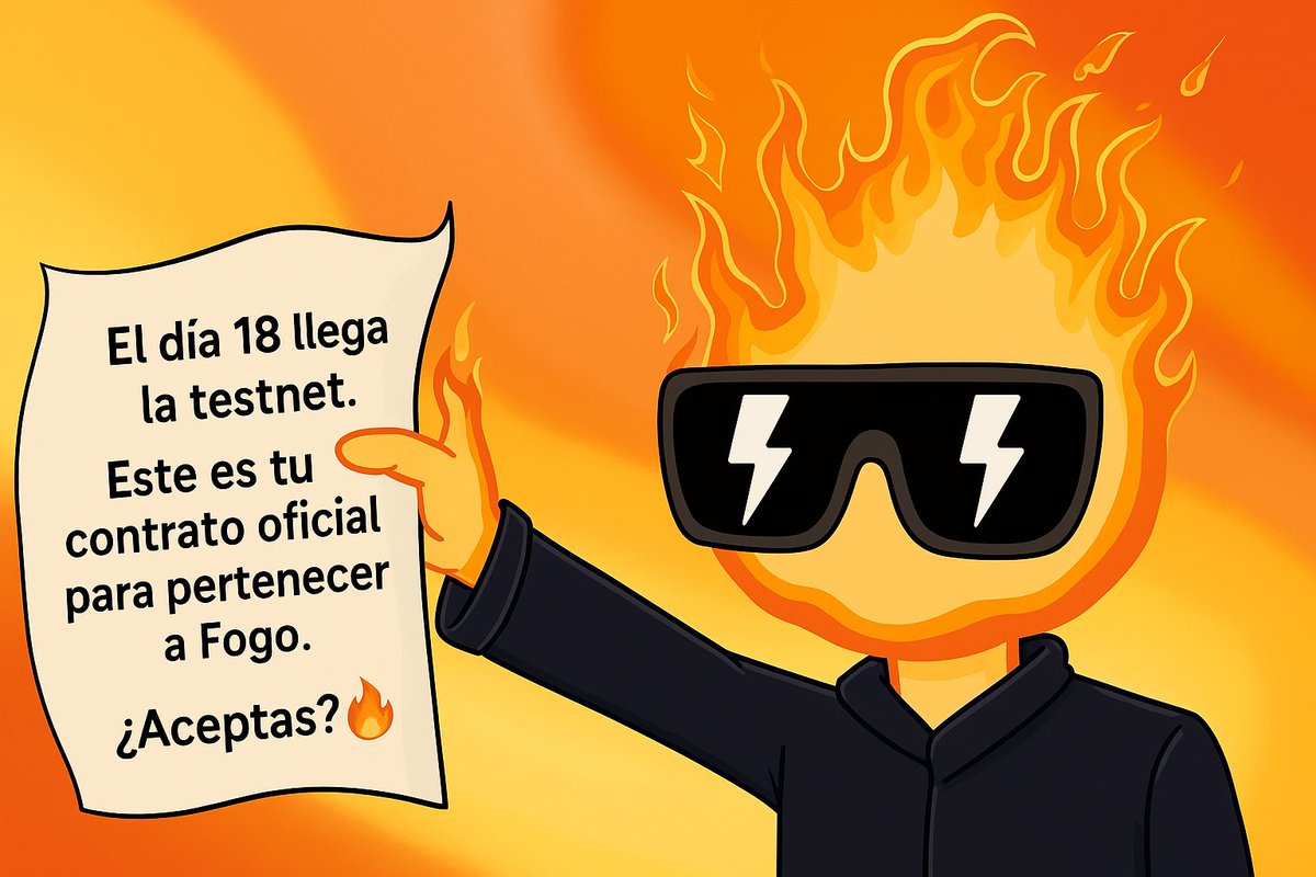 NadieOnChain's tweet image. Yo firmando mi entrada oficial a Fogo como si fuera un contrato millonario 🔥
El 18 llega la testnet… y yo ya estoy dentro.
Gracias a los que seguimos creyendo. Esto arde. @FogoChain @FogoChainES