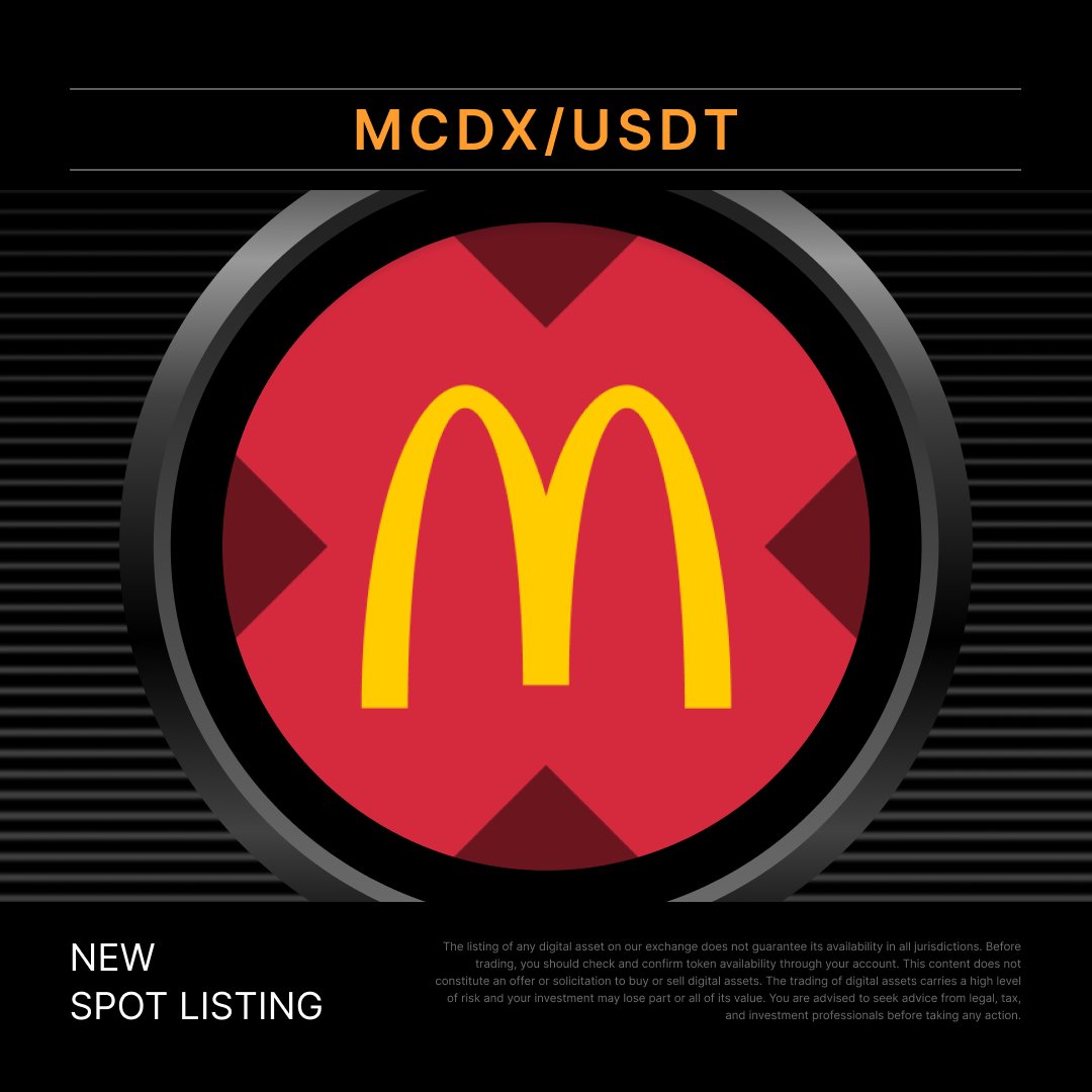 📣 $MCDX is officially listed on #BybitSpot with <a href="/xStocksFi/">xStocks</a>!

🍔 Are you lovin' it?

Trade the golden arches today: i.bybit.com/1Z1ab80Q

#BybitListing #TheCryptoArk