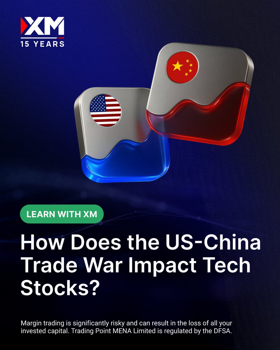 XMMENA's tweet image. Tech stocks vs. trade wars 💻⚔️
Ever wondered how global tensions hit your charts?
Swipe to find out 👀 
Keep learning with us ➡️ Link in bio.
#XMMENA #LearnWithXM #Stocks #Geopolitics #MarketMoves #Trading
