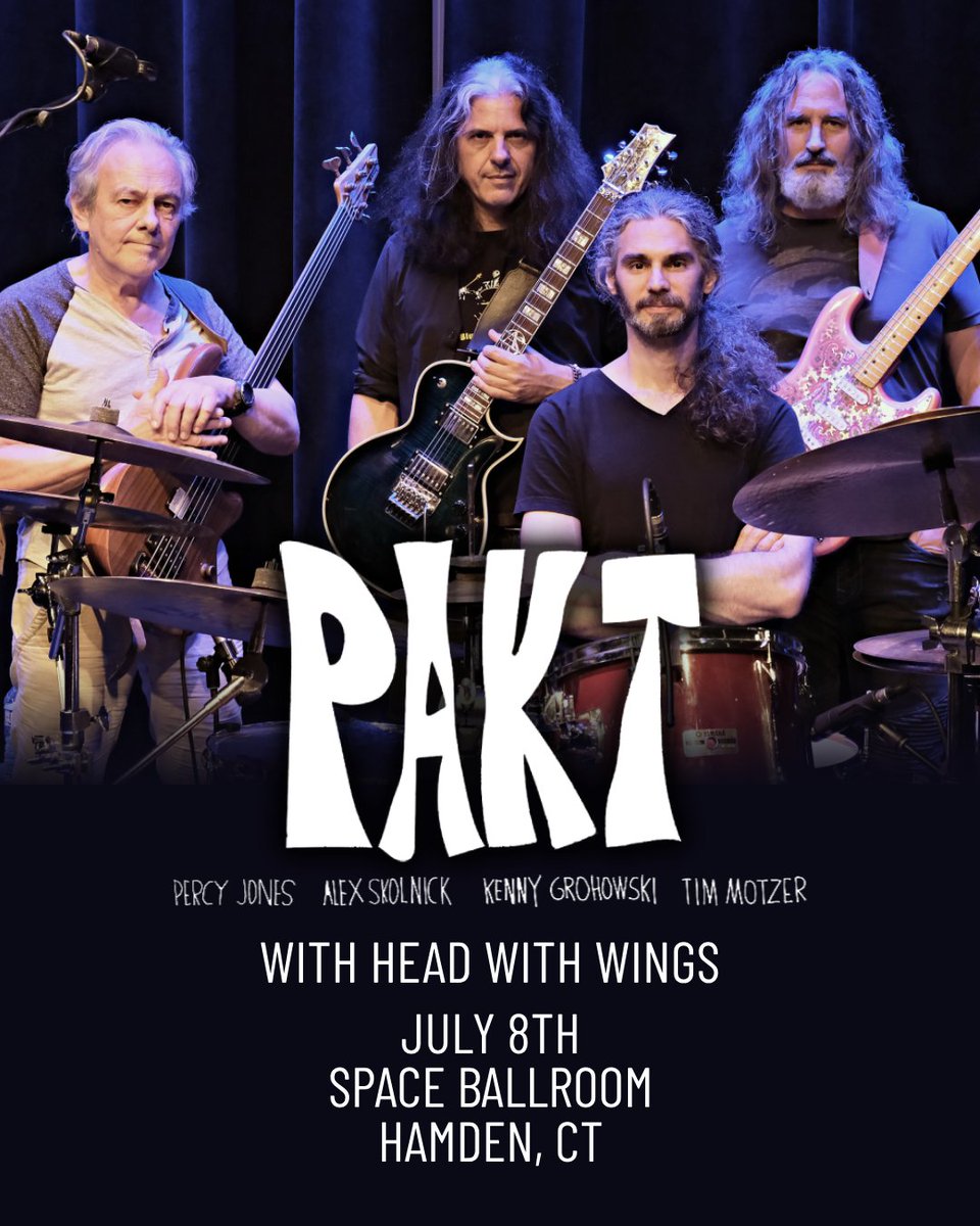 TONIGHT (7/8)! Prog rock supergroup PAKT (ft. Percy Jones, Alex Skolnick, Kenny Grohowski, and Tim Motzer) takes our stage!

🎟 available at the door or online: found.ee/PAKTSB25ℹ️ for the show: found.ee/PAKTKBYG25