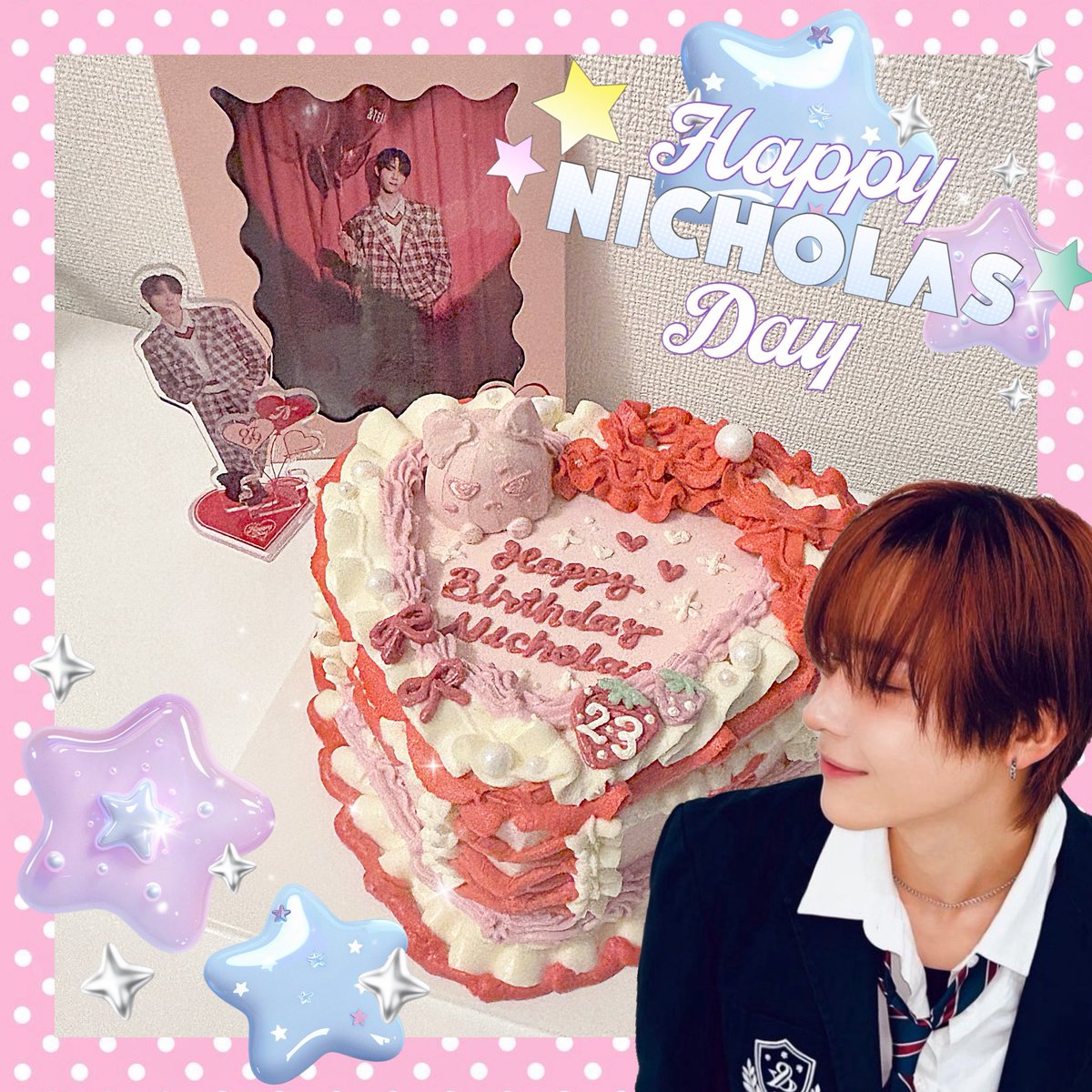 winasf3's tweet photo. ┊         ┊       ┊   ┊    ┊        ┊
┊         ┊       ┊   ┊   ˚★⋆｡˚  ⋆
┊         ┊       ┊   ⋆
┊         ┊       ★⋆
┊ ◦
★⋆      ┊ .  ˚
           ˚★

            𝑯𝒂𝒑𝒑𝒚 𝑵𝒊𝒄𝒉𝒐𝒍𝒂𝒔 𝒅𝒂𝒚 !!

#かわいい_にこらす_お23  
#HAPPY_NICHOLAS_DAY https://t.co/9PelWSDaMQ