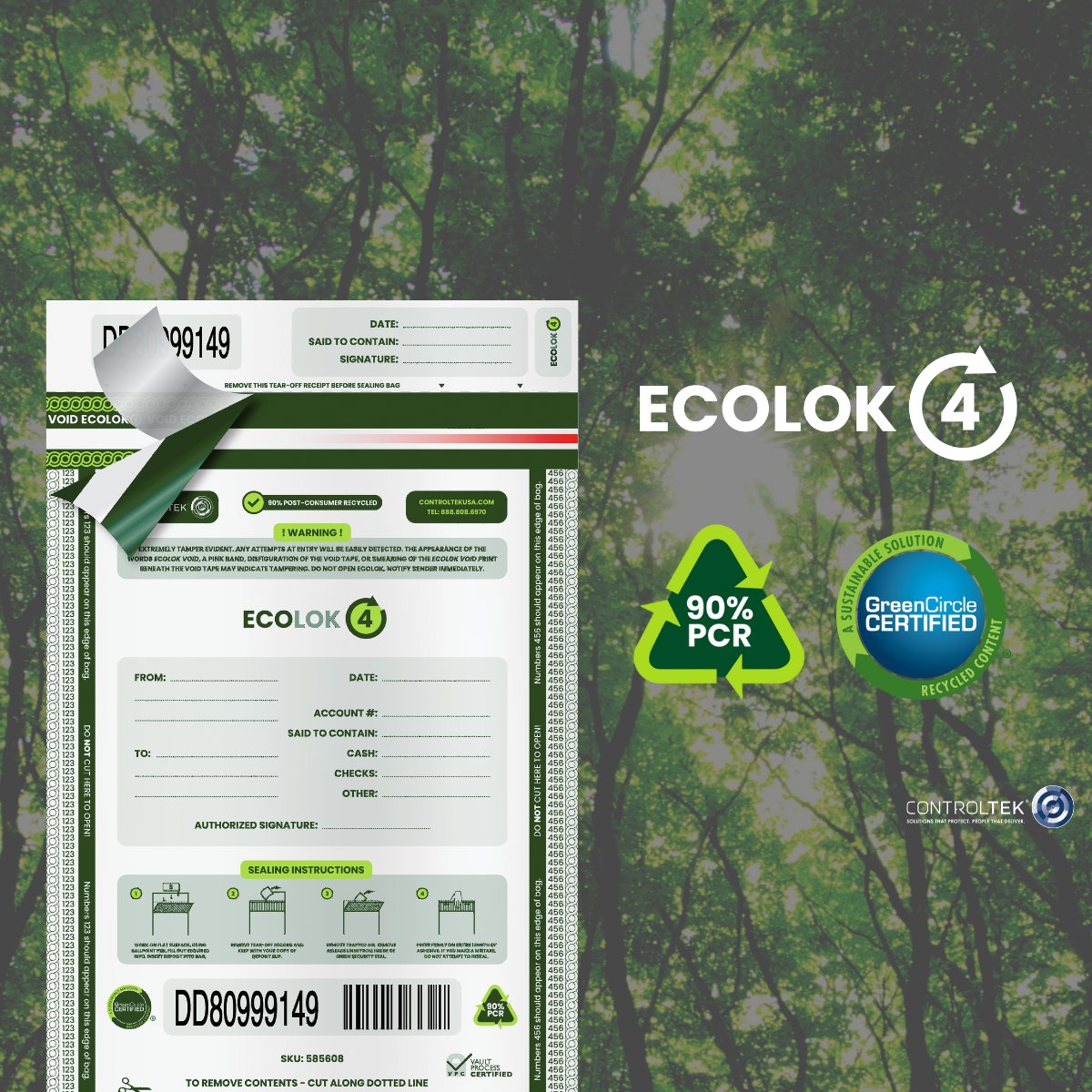 Secure. Sustainable. Smarter. ♻️
EcoLOK4 is tamper-evident packaging made with 90% post-consumer recycled content—built for security without the environmental cost.

Protect what matters, sustainably.
🔗 controltekusa.com/products/ecolo…