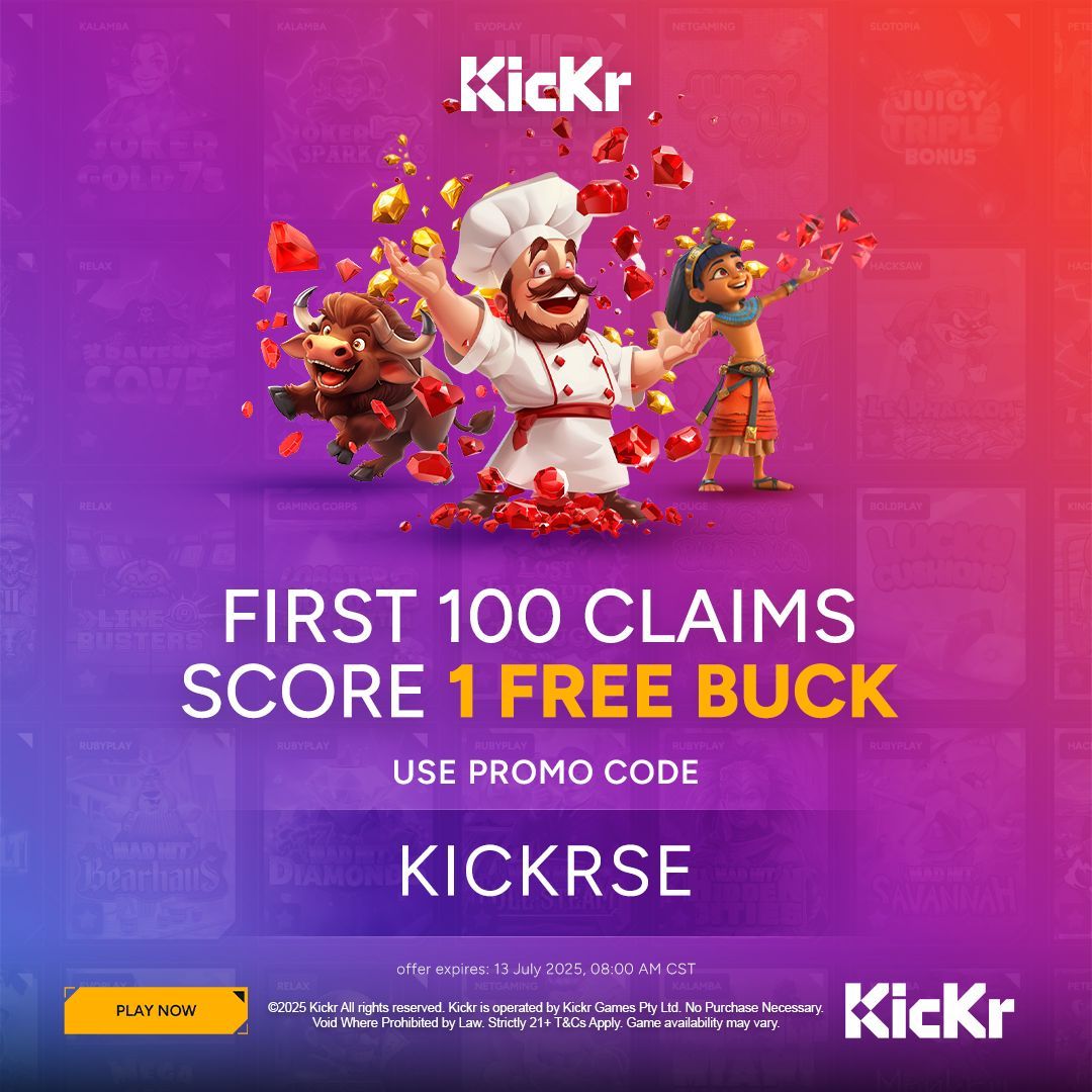 🔥 Kickr Giveaway Alert! 🔥

The first 100 players to use promo code "KICKRSE" unlock 1 FREE Buck 🎁
No purchase needed. Just your chance to play &amp; redeem real prizes!

🚀 Act fast — once it’s gone, it’s gone!

👉 Claim here: kickr.com/profile/promot…
🕹️ Play Now at Kickr