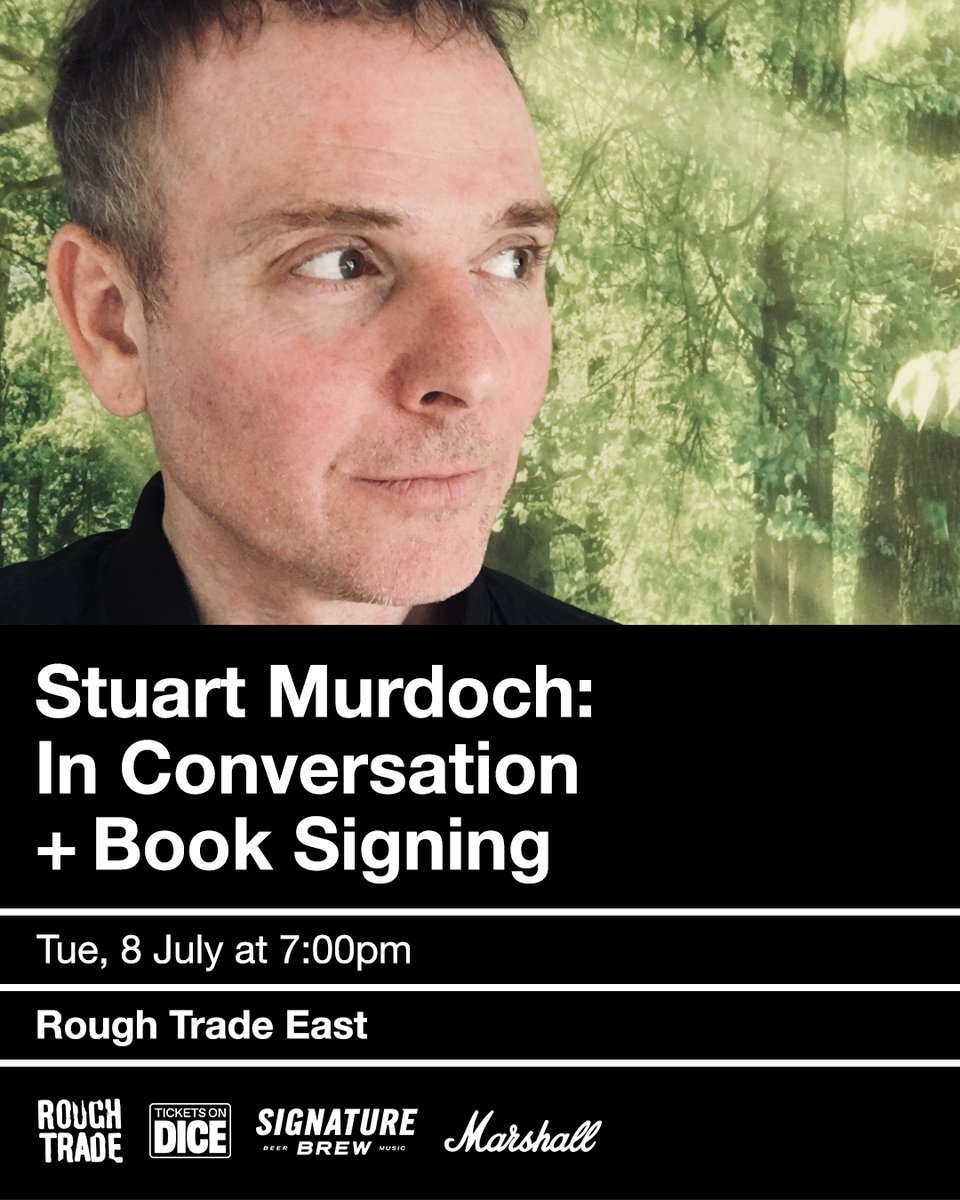 Get down to Rough Trade East at 7pm tonight and catch Stuart in convo with Laura Barton and signing copies of his novel Nobody's Empire. Tickets are FREE or £12.50 with a copy of the book.  PS he has his guitar! link.dice.fm/paee25260636?d…