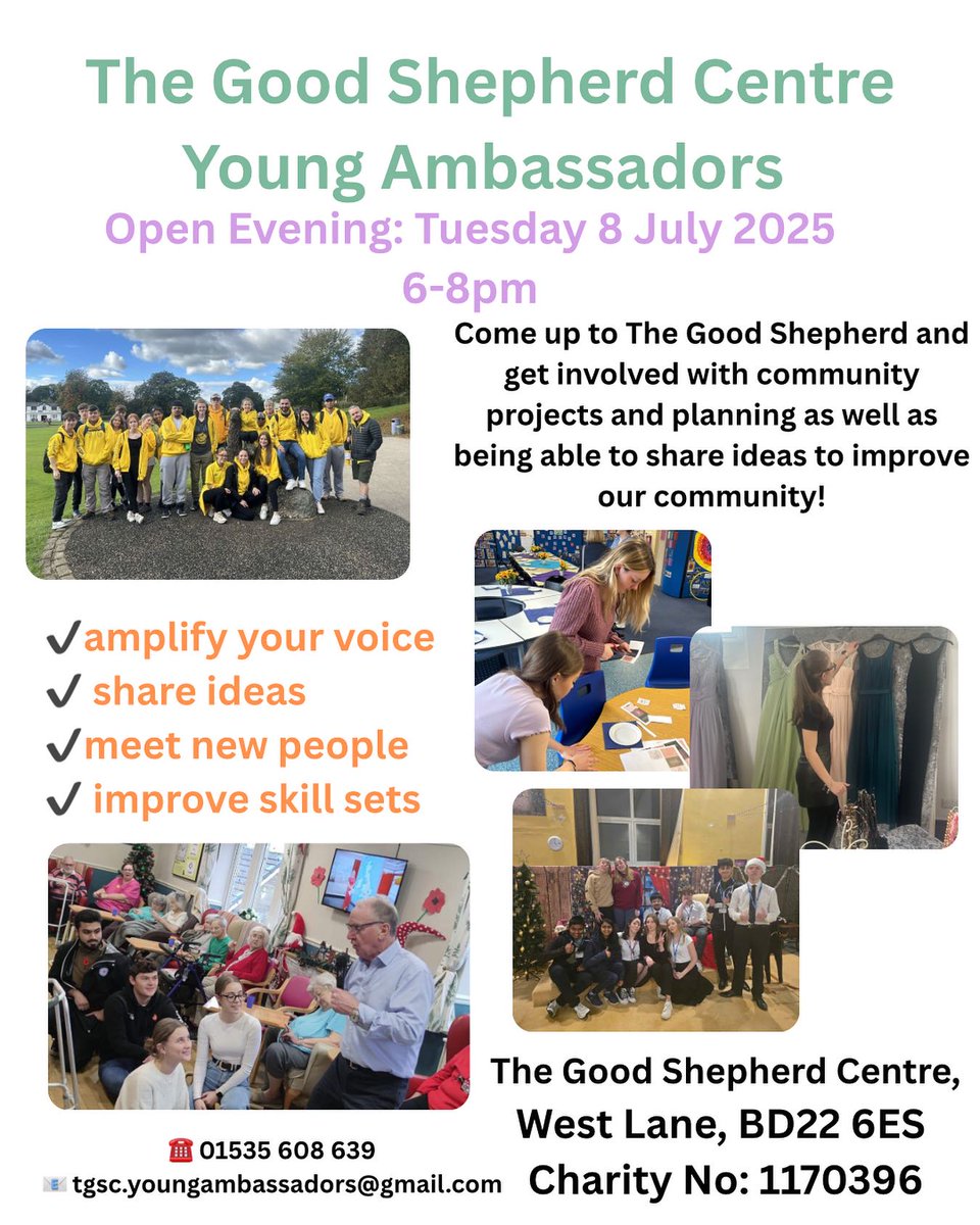 Our Young Ambassadors group have an open evening tonight. Come along and find out more.