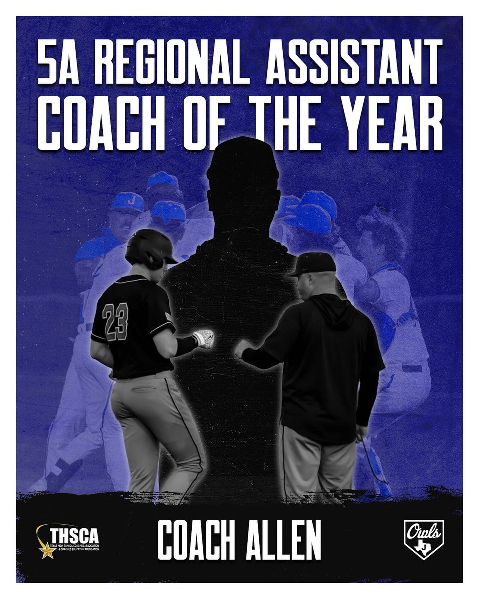 Joshua ISD (@joshuaisd) on Twitter photo Join us in congratulating <a href="/JoshuaOwlsBSBL/">Joshua High School Baseball</a>'s Zack Allen, who has been named the Region 6 5A Assistant Coach of the Year by the Texas High School Coaches Association!
#SoaringToSuccess Join us in congratulating <a href="/JoshuaOwlsBSBL/">Joshua High School Baseball</a>'s Zack Allen, who has been named the Region 6 5A Assistant Coach of the Year by the Texas High School Coaches Association!
#SoaringToSuccess