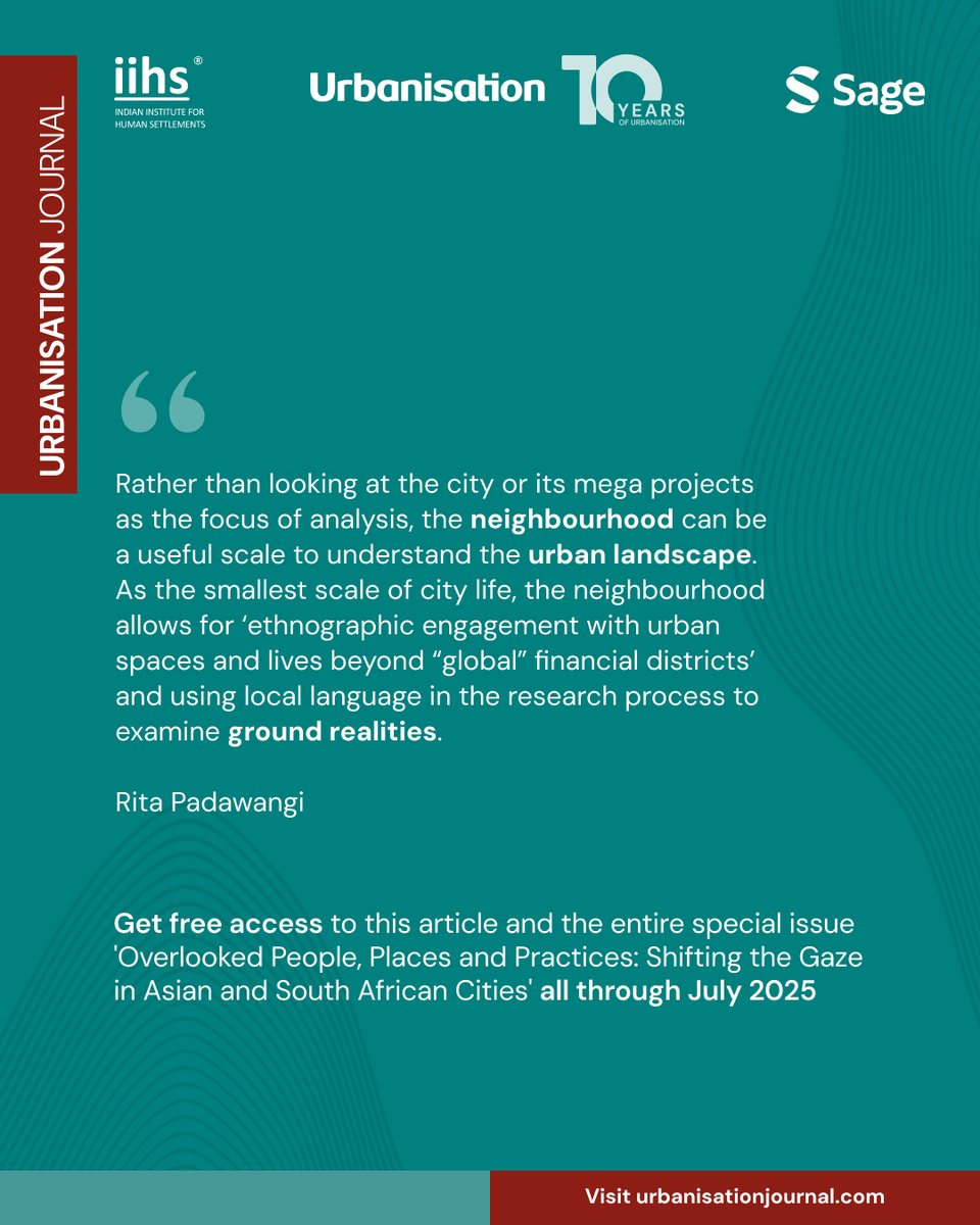 iihsin's tweet image. #FreeAccess: 'City and the Temptation to Overlook: Critical Reflections from Indonesia on Urban Development and Methods of Counter-overlooking in the Field' by Rita Padawangi.

For free access to the article all through July 2025, visit: bit.ly/44AjAJn
For more