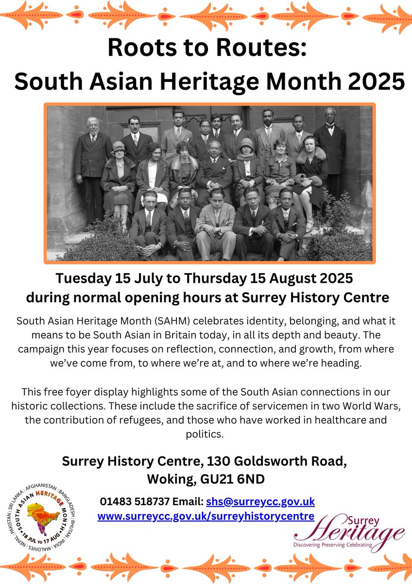 Visit our new foyer display celebrating #SouthAsianHeritageMonth, on show from 15 July! #RootsToRoutes